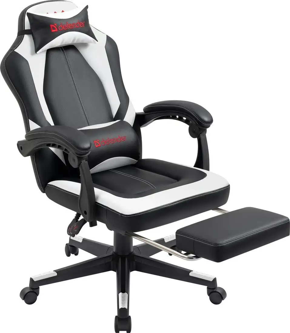 Игровое (геймерское) кресло Defender Apollo (черный/белый) – фото товара