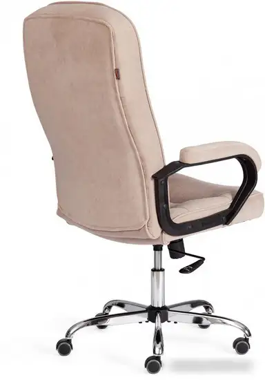 Офисное кресло TetChair СН9944 флок/хром (бежевый) – фото товара