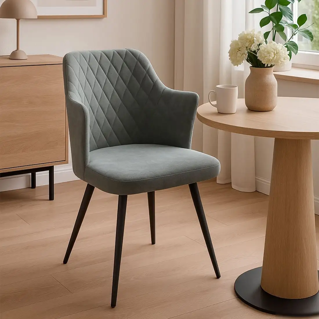 Стул Мамадома Freddy-R1 360 (k10 Антрацит замша Lux/черный) – фото товара