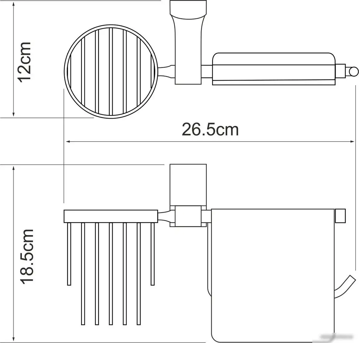 Держатель для туалетной бумаги и освежителя Wasserkraft Leine K-5059White – фото товара