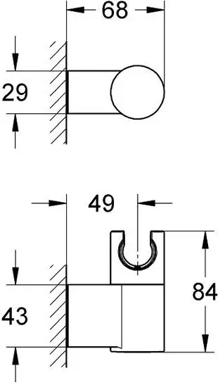 Держатель душевой лейки Grohe Rainshower 27055000 - фото товара