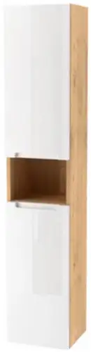 ЗОВ Шкаф-пенал Дион 150 DP150LHO0M9003GKV5 (белый глянец/дуб) – изображение в каталоге