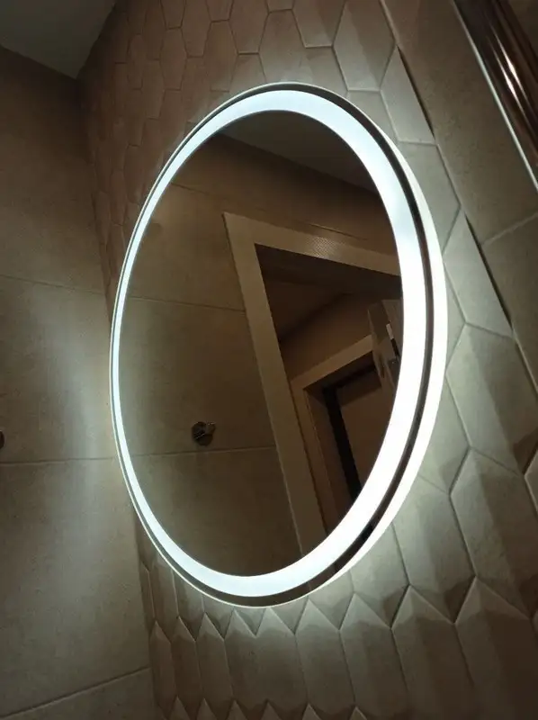 Пекам Зеркало Ring1 100x100 ring1-100x100 (с подсветкой, с механической клавишей включения) – фото товара