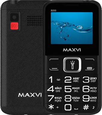 Кнопочный телефон Maxvi B200 (черный)