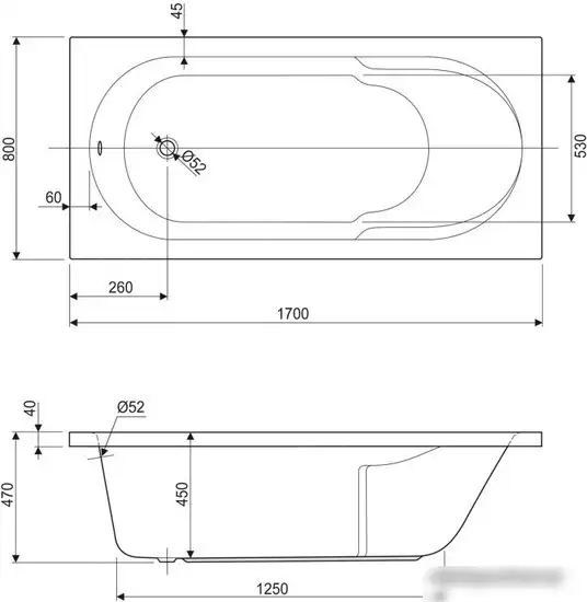 Ванна Cezares Arno 170x80 - фото товара