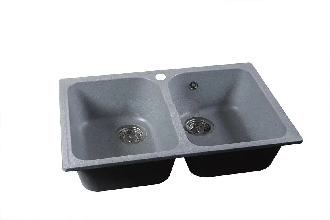 Кухонная мойка Marblan Duas (серебристый) - фото товара