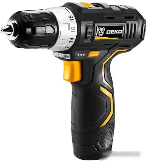 Дрель-шуруповерт Deko GCD12DU3 SET 4 063-4140 (с 2-мя АКБ, кейс, набор оснастки) – фото товара