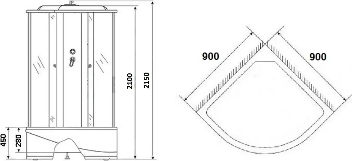 Душевая кабина Grossberg TM 709 W - фото товара