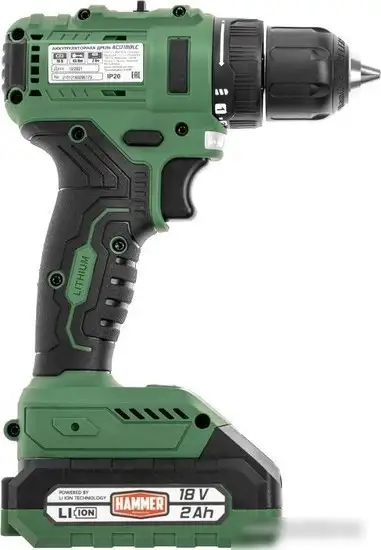 Дрель-шуруповерт Hammer ACD18BLC (с 2-мя АКБ, кейс) – фото товара