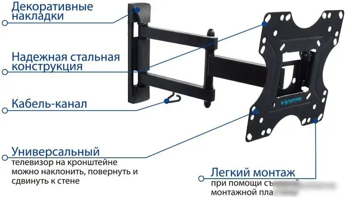 Кронштейн Kromax OPTIMA-214 (черный) – фото товара