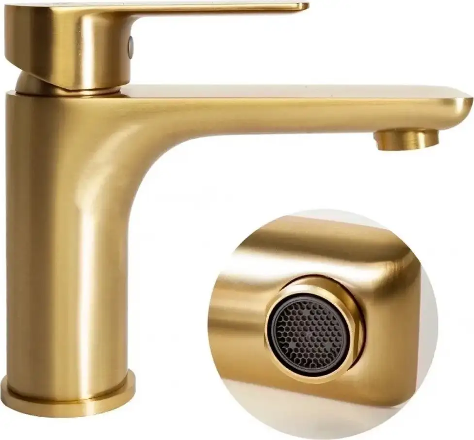 Смеситель Hansberge H1099 (золото матовый) - фото товара