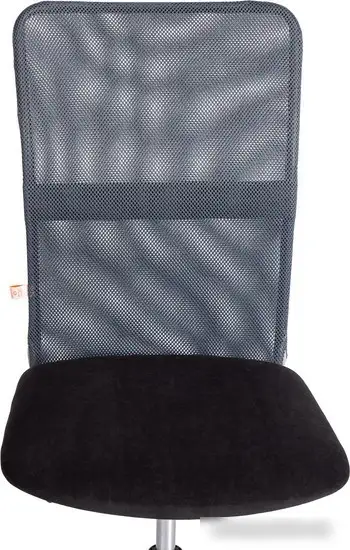 Кресло TetChair Star флок/ткань (черный/серый, 35/W-12) – фото товара