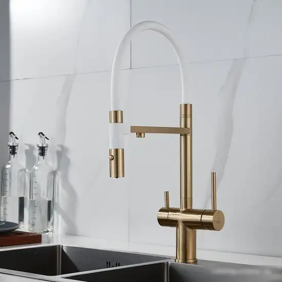 Смеситель Rose R958E (золотой сатин) - фото товара