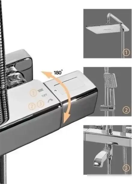 Душевая система Grocenberg GB7005 (хром) - фото товара