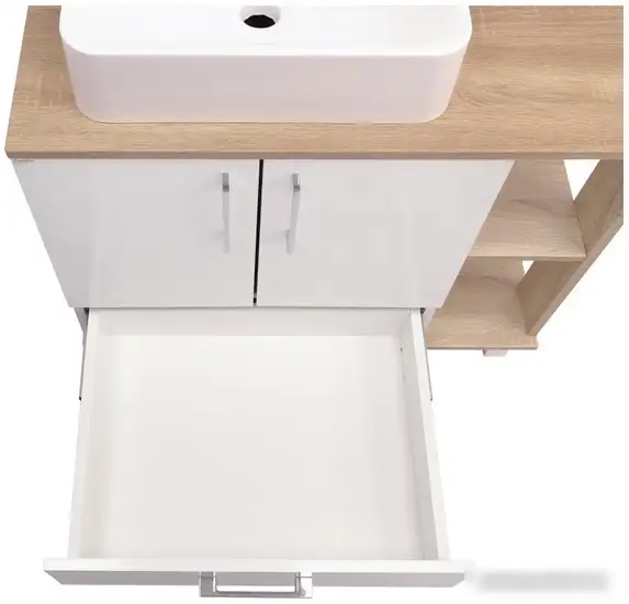 Doratiz Тумба под умывальник Doratiz Гавайи 80 9908.184 (белый/дуб сонома) – фото товара