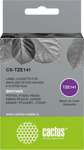Картридж CACTUS CS-TZE141 (аналог Brother TZE141) – изображение в каталоге