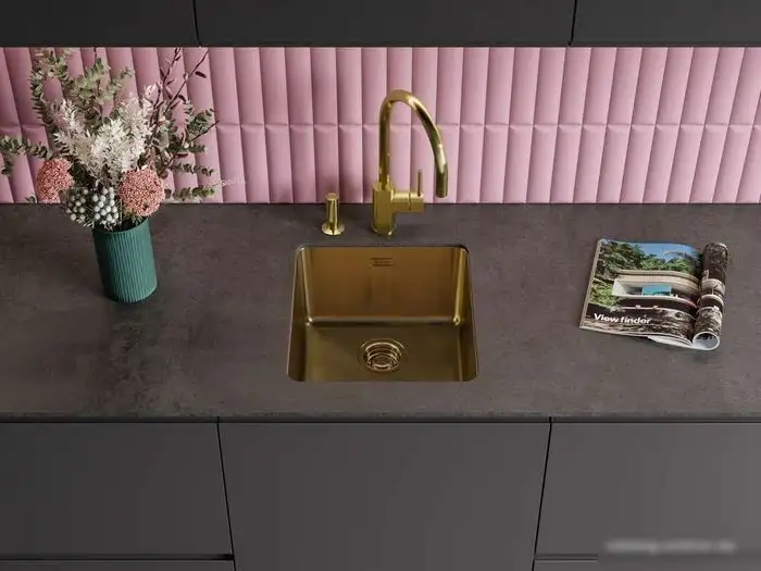 Кухонная мойка Omoikiri Tadzava 39-U/I-LG 4993262 (светлое золото) - фото товара