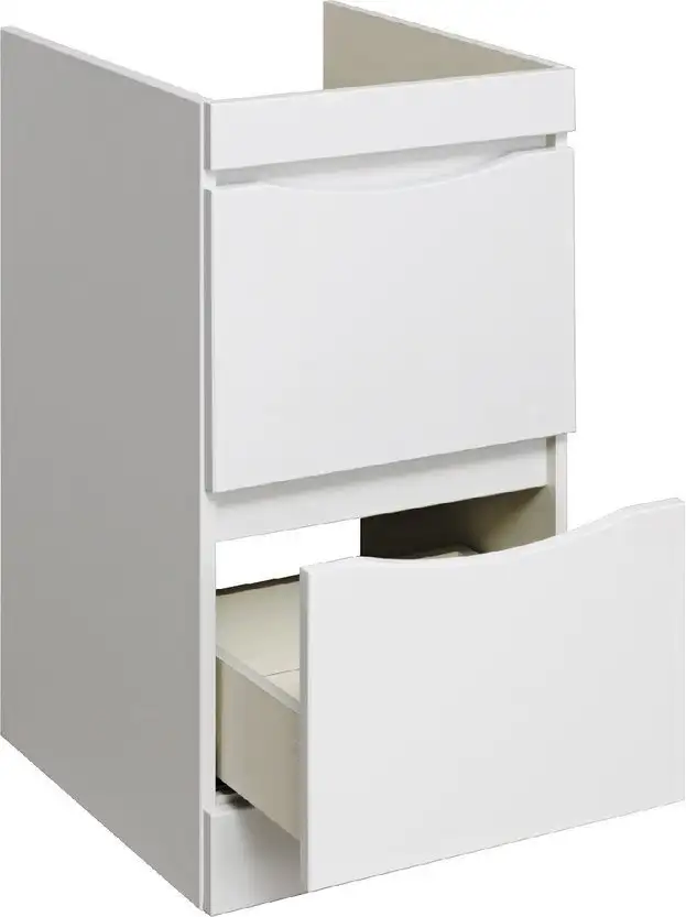 Runo Тумба с умывальником Runo Орион 45 2 ящика + Гамма 105 лайт с правым крылом (напольная, белый) – фото товара