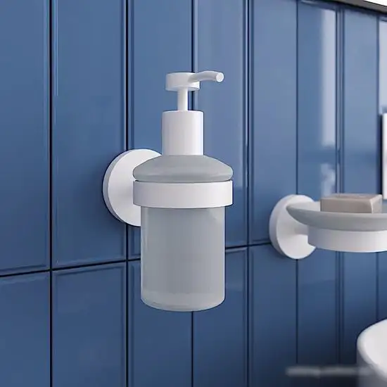 Набор аксессуаров для ванной Wellsee Finishing Touch 182515001 (дозатор для жидкого мыла, крючок, матовый белый) – фото товара