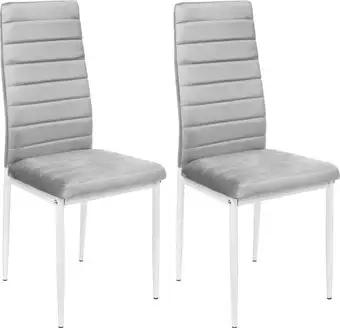 Стул Mio Tesoro Джия DC-060KD (2 шт, светло-серый/белый) – изображение в каталоге