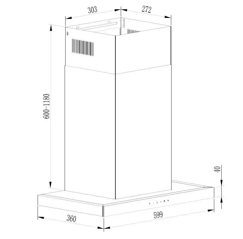 Кухонная вытяжка Schtoff Agata TC 600 Black - фото товара