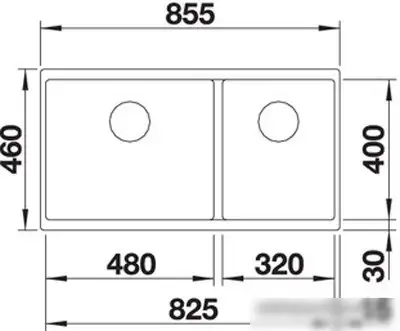 Кухонная мойка Blanco Subline 480/320-U (кофе) 523593 - фото товара