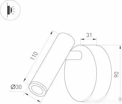 Спот Arlight SP-Bed-NB-R90-3W Warm3000 034060 – фото товара
