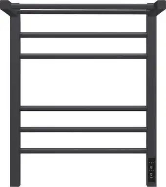 Полотенцесушитель Granula Квадро Сплит 50х60 (с полкой, терморегулятор, черный) - изображение в каталоге