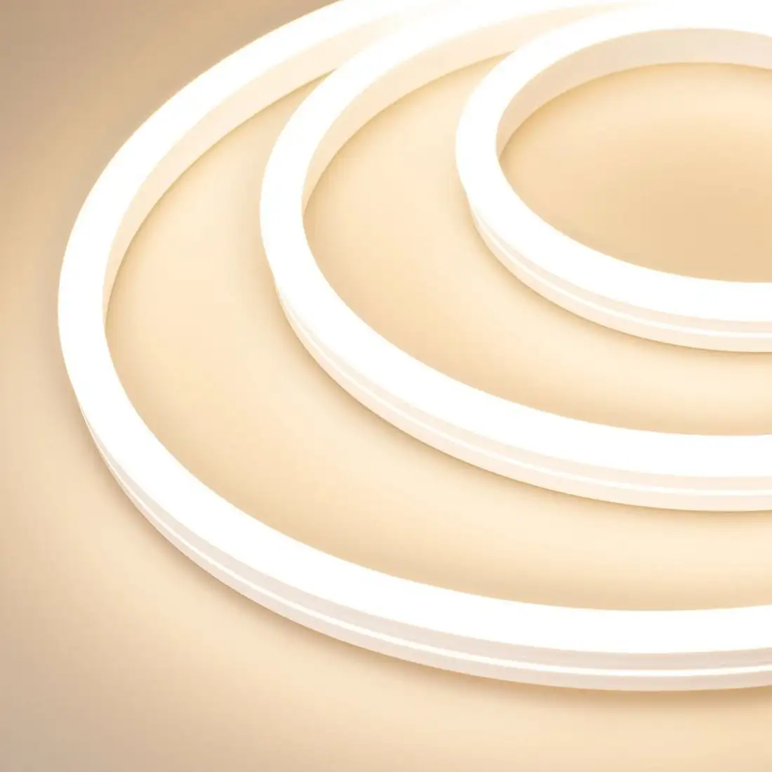 Гибкий неон Arlight 9.6W/m 140LED/m 2835SMD теплый белый 5M Moonlight-Side-A140-12x24mm 24V Warm3000 038602 – фото товара