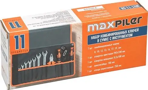 Универсальный набор инструментов MaxPiler MXT-11-SB (11 предметов) – фото товара