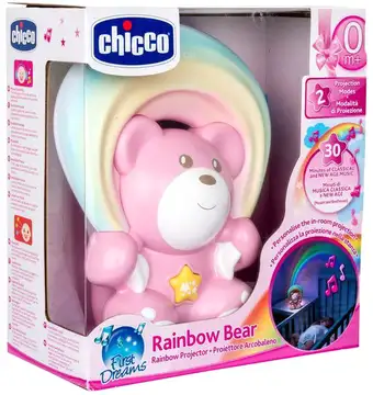 Ночник Chicco Радужный мишка (розовый) – изображение в каталоге