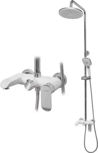 Душевая система Hansberge H5033 (белый хром) - изображение в каталоге