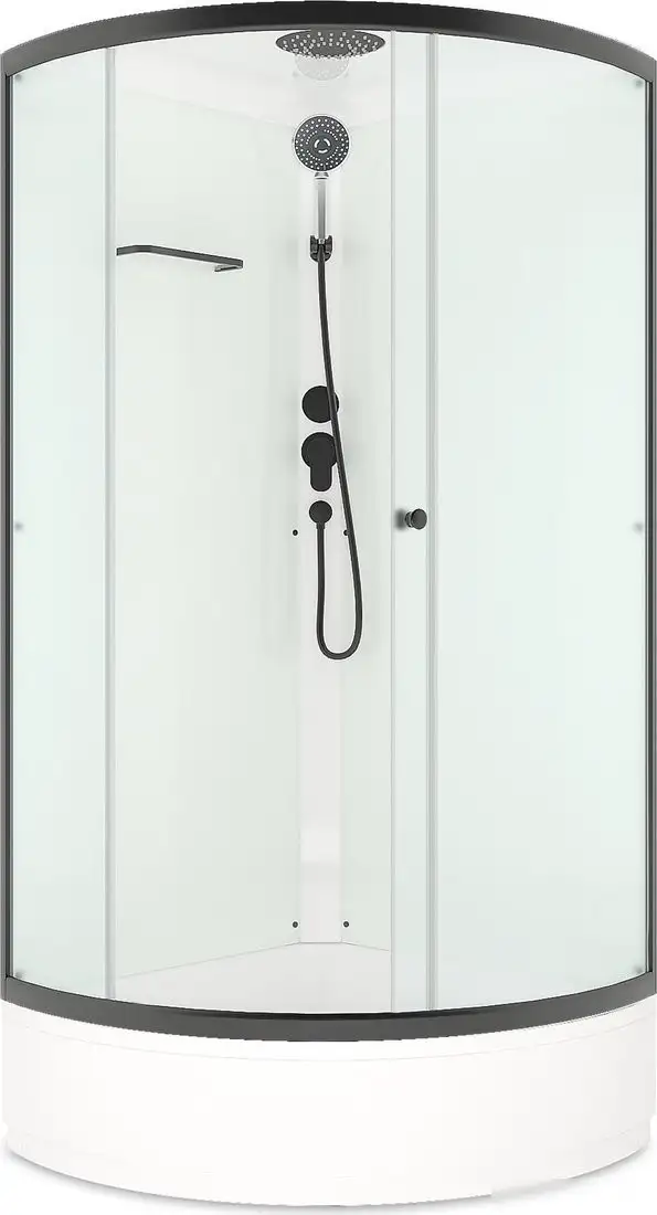 Душевая кабина Domani-Spa Simple 99 Mid 90x90 DS01Sm99MWM00.Gt-V1.2-Black - фото товара