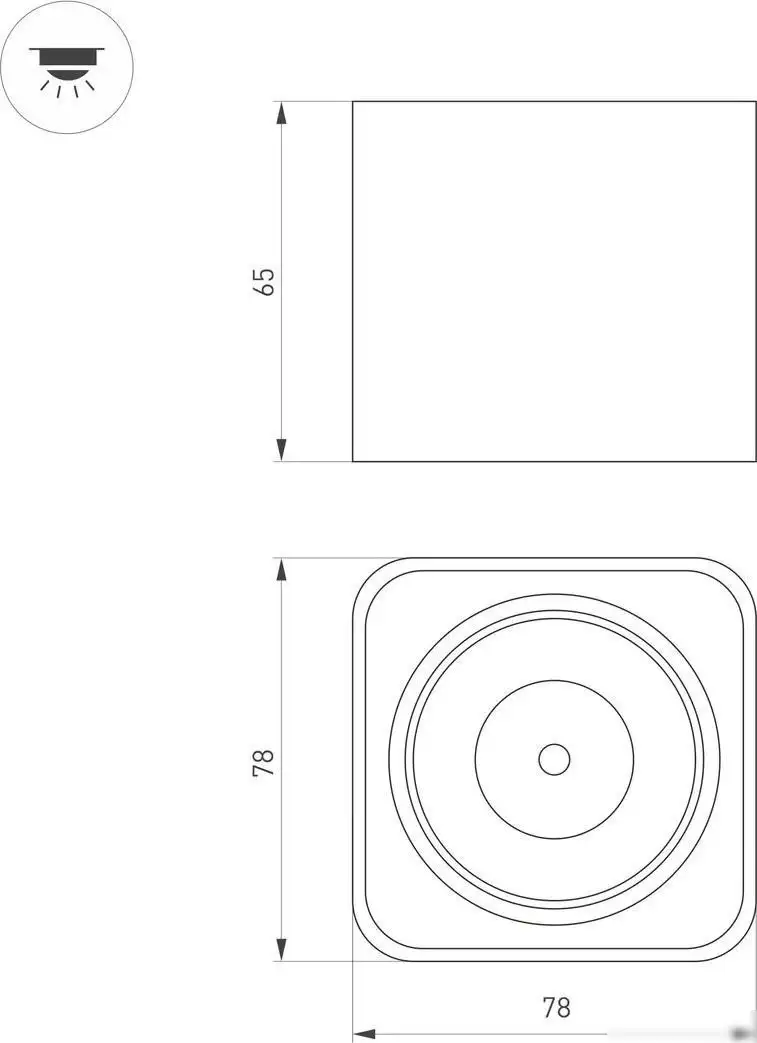 Припотолочная люстра Arlight SP-Dice-S78x78-10W Warm3000 046633 – фото товара
