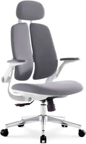 Офисное кресло SitUp Kwin White Chrome (ткань Grey/Grey) – изображение в каталоге
