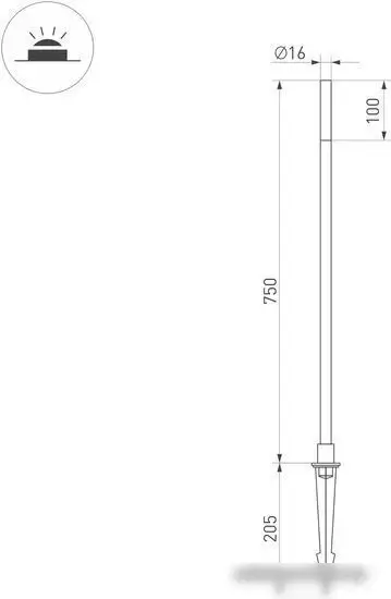 Садовый светильник Arlight KT-CANNA-L750-1W Warm3000 034162