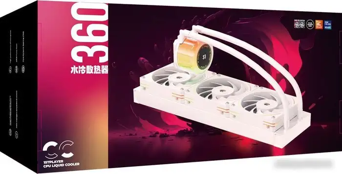 Жидкостное охлаждение для процессора 1stPlayer CC 360 (белый) – фото товара