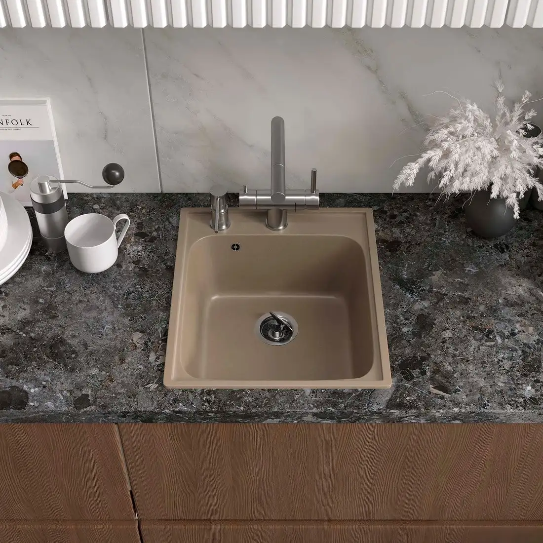 Кухонная мойка Reflexion Quadra RF0243BE - фото товара