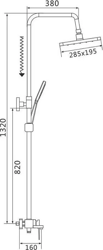 Душевая система Shevanik S8936T - фото товара