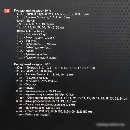 Универсальный набор инструментов ForceKraft FK-41013-5 (101 предмет) – фото товара