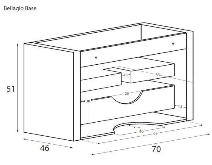 Cezares Тумба под умывальник Bellagio 54715 – фото товара