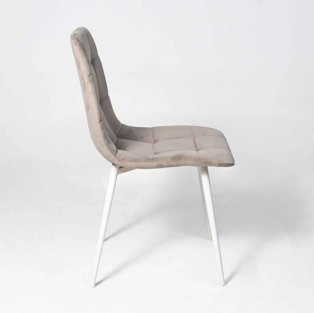 Стул Алвест AV 406-N (бежевый бархат Confetti smoke/белый) – фото товара