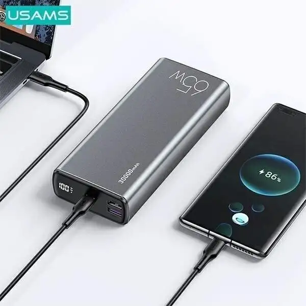Usams CD165 PB59 30000mAh (темно-серый) – фото товара