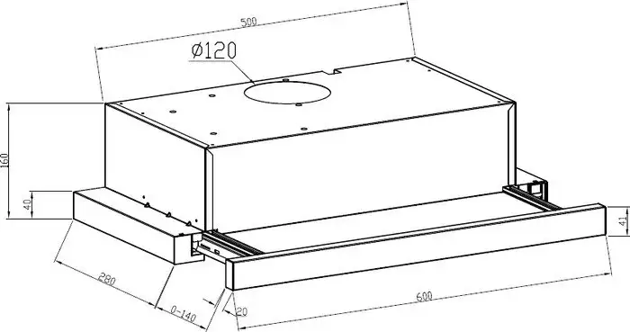 Кухонная вытяжка LEX Hubble 2М 600 (белый) - фото товара
