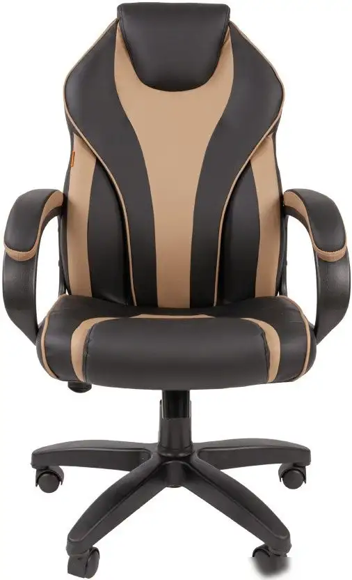Офисное кресло CHAIRMAN 299 (экопремиум, черный/бежевый) – фото товара