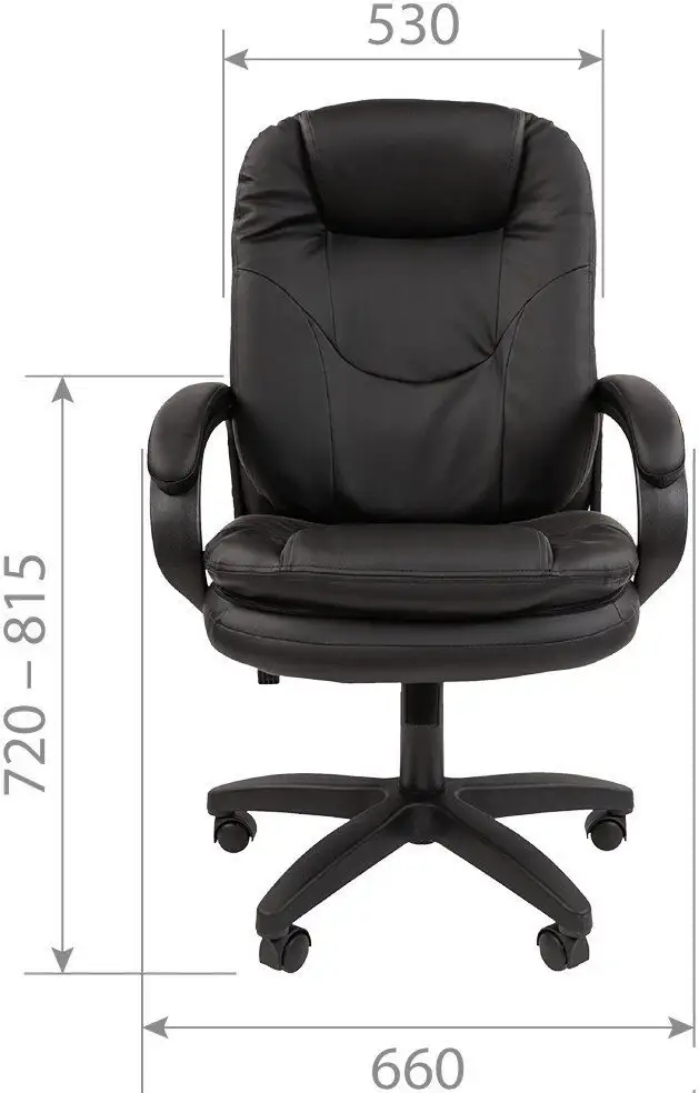 Офисное кресло CHAIRMAN 668LT N (черный пластик/экопремиум коричневый) – фото товара