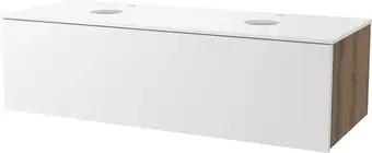 ЗОВ Тумба под умывальник Кито 120 K120LA0MWMC-KP13W (аттик/белый матовый) – изображение в каталоге
