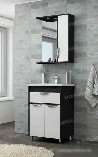 Francesca Тумба Версаль 60 с умывальником Como 60 M-1000804 (белый/венге) – фото товара