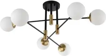 Припотолочная люстра Crystal Lux FIDEL PL6 BLACK – изображение в каталоге