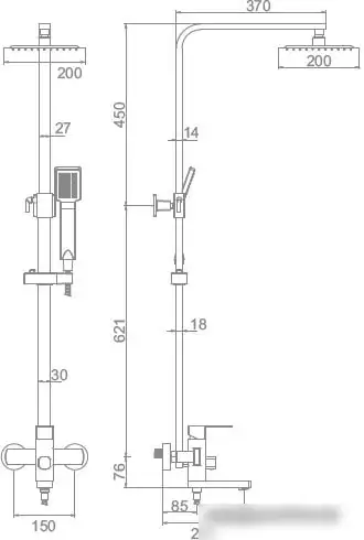 Душевая система Ledeme L72433 - фото товара